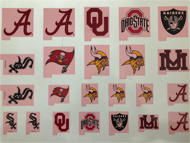 Organic glass decals